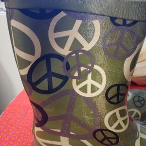 Two pairs of boots one rain sz 10 n one suede